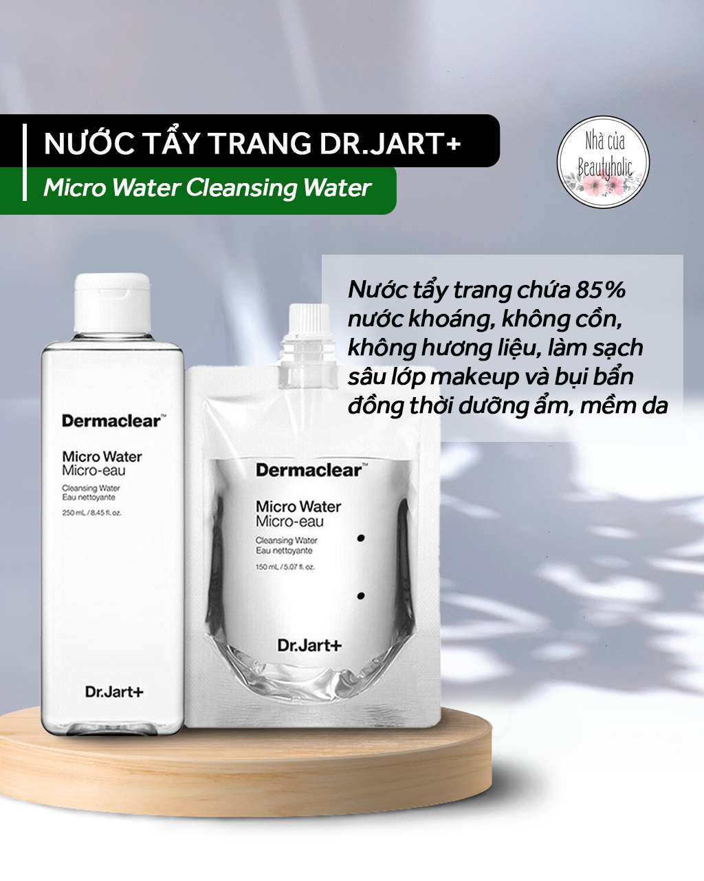 Nước tẩy trang dr.jart+ dermaclear micro water