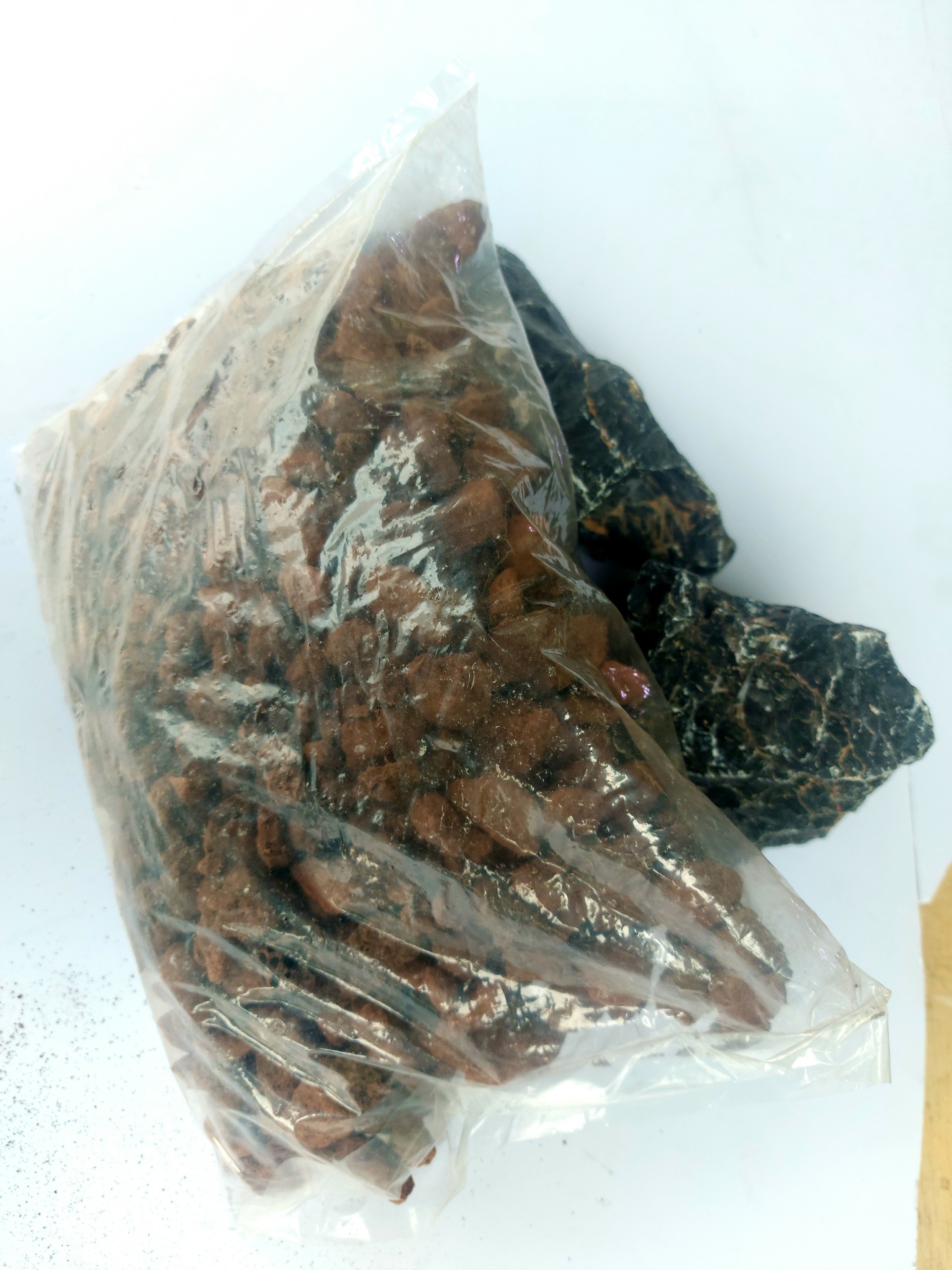 Nham thạch đỏ trải nền size nhỏ 2kg - Vật liệu lọc hồ cá cảnh, hồ thủy sinh,tép cảnh