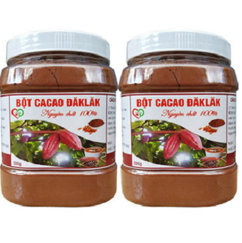Bột ca cao nguyên chất 100% từ đăk lăk, hộp 500gram