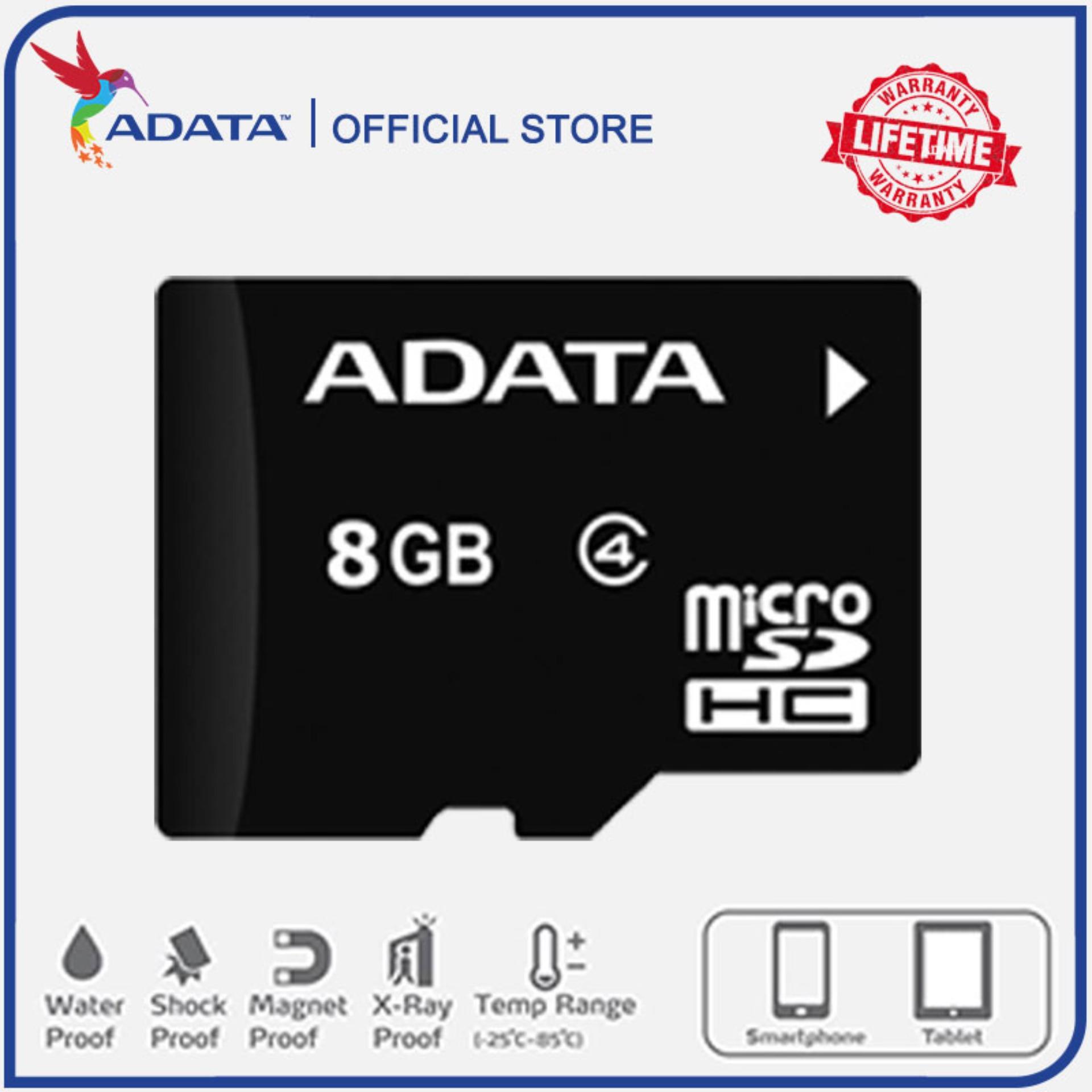 Thẻ nhớ Adata Micro SDHC 8GB Class4 - Bảo hành 12 tháng