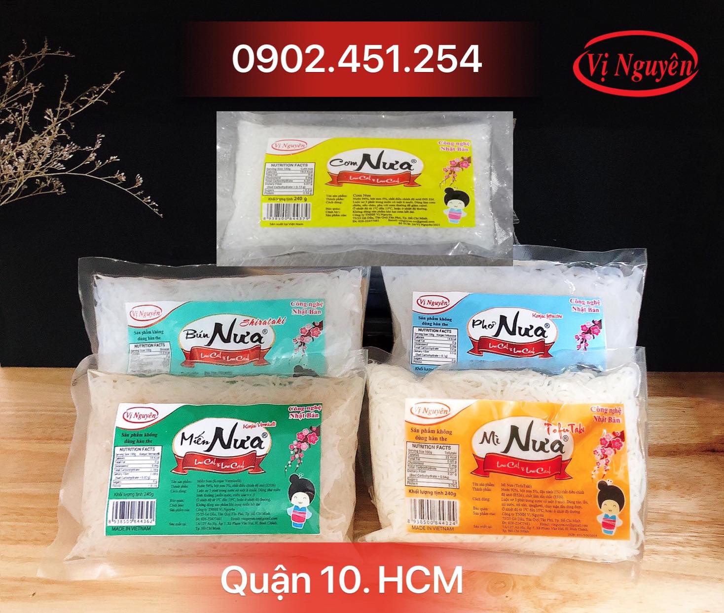 HCM - 1 Gói Mì Nưa Bún Nưa Miến Nưa Phở Nưa Com Nưa Vị Nguyên Das Keto Lowcab