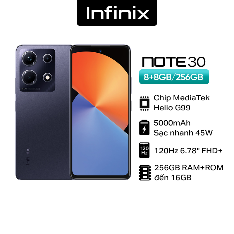 Điện thoại infinix note 30 8gb/256gb - hàng chính hãng