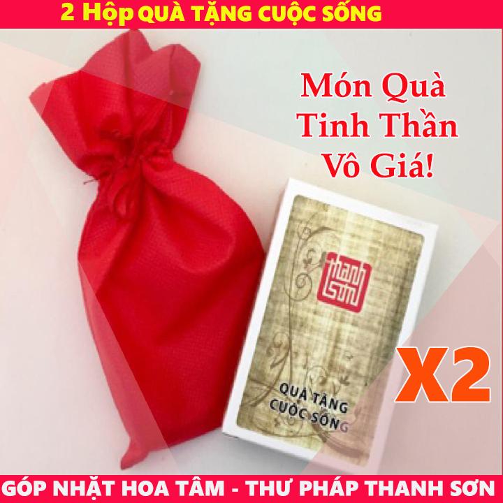 Hạt giống tâm hồn - 2 bộ thẻ góp nhặt hoa tâm - thư pháp thanh sơn