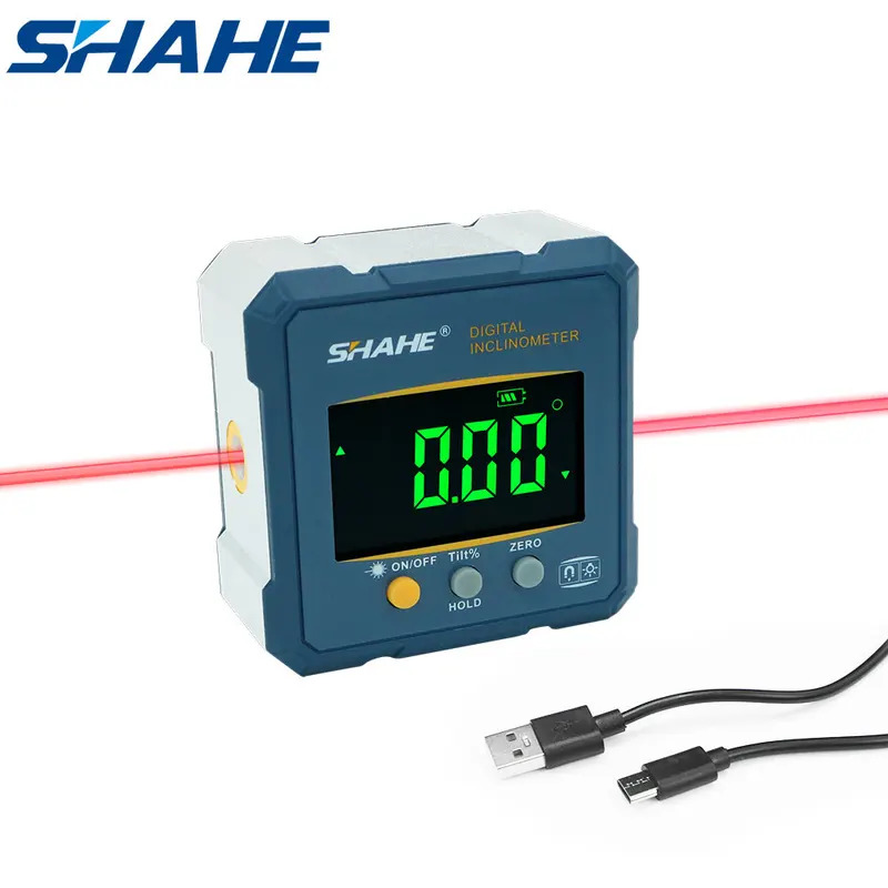 Shahe kỹ thuật số góc Finder thước đo, 2 trong 1 kỹ thuật số mức độ góc Đo có thu phí kỹ thuật số máy đo độ nghiêng góc công cụ đo lường