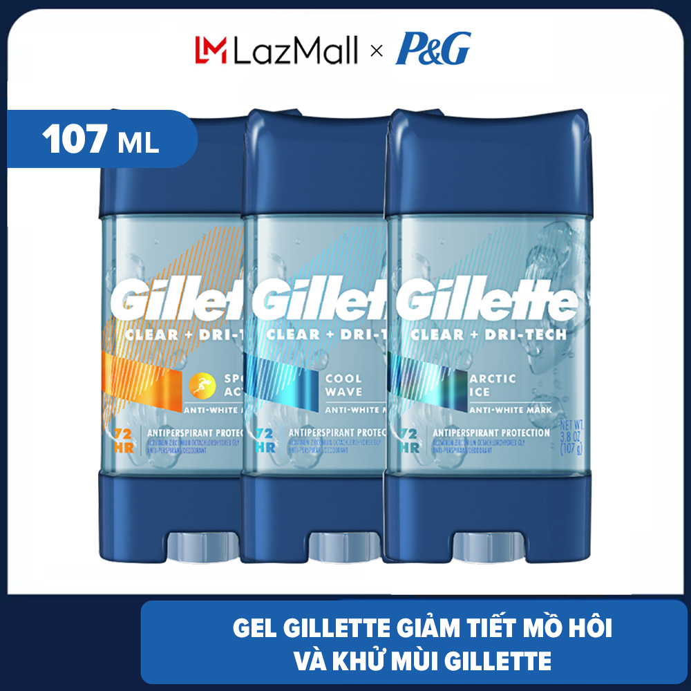 Gel gillette giảm tiết mồ hôi và khử mùi gillette chai 107gr