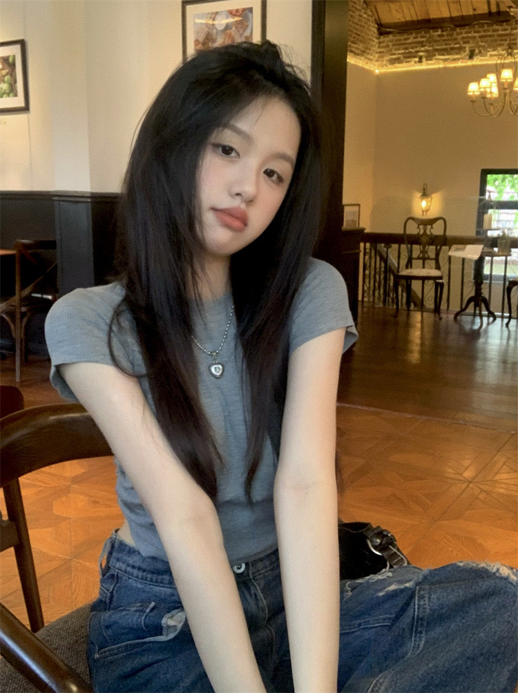 Áo thun tay ngắn ôm hở lưng cột dây gợi cảm hot girl giá sinh viên