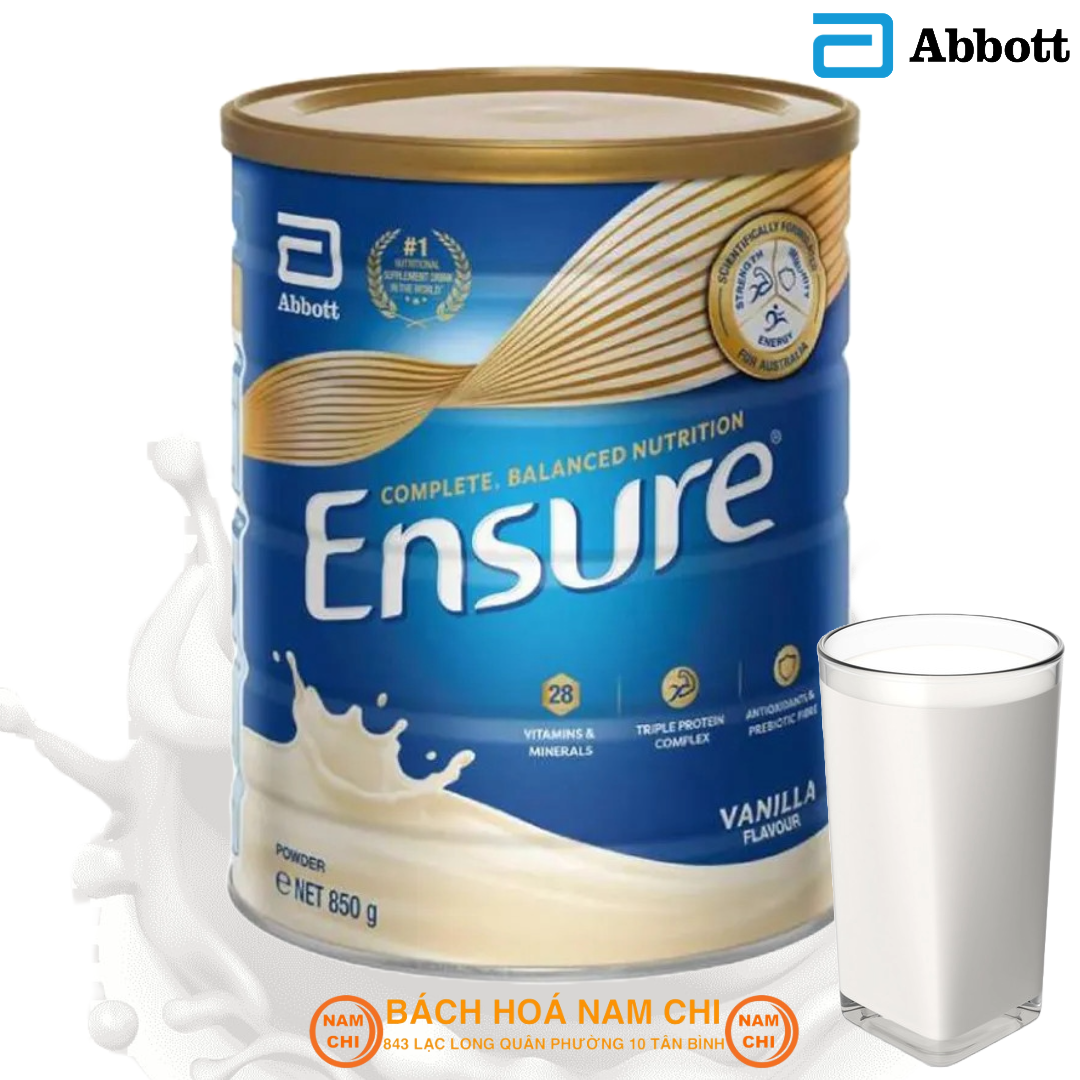 [ENSURE ÚC 850g] Sữa Bột Abbot Ensure Original 850g - Hàng Nội Địa Úc