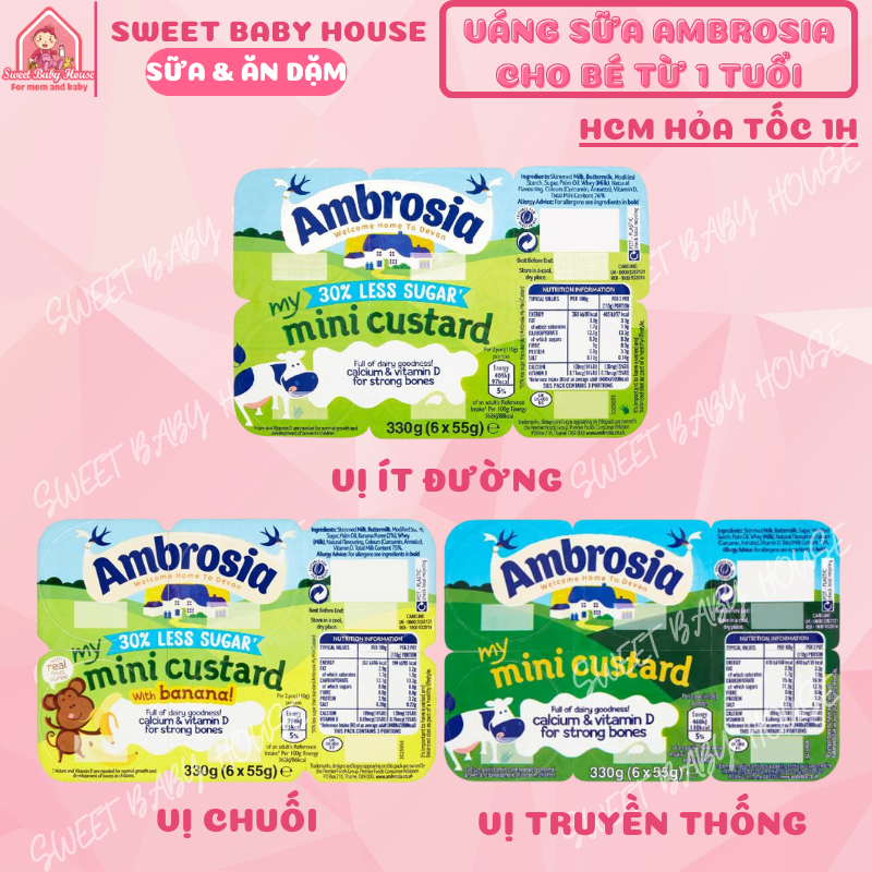 Váng sữa Ambrosia UK cho bé từ 1 tuổi. Date 6 2024 - Sweet Baby House