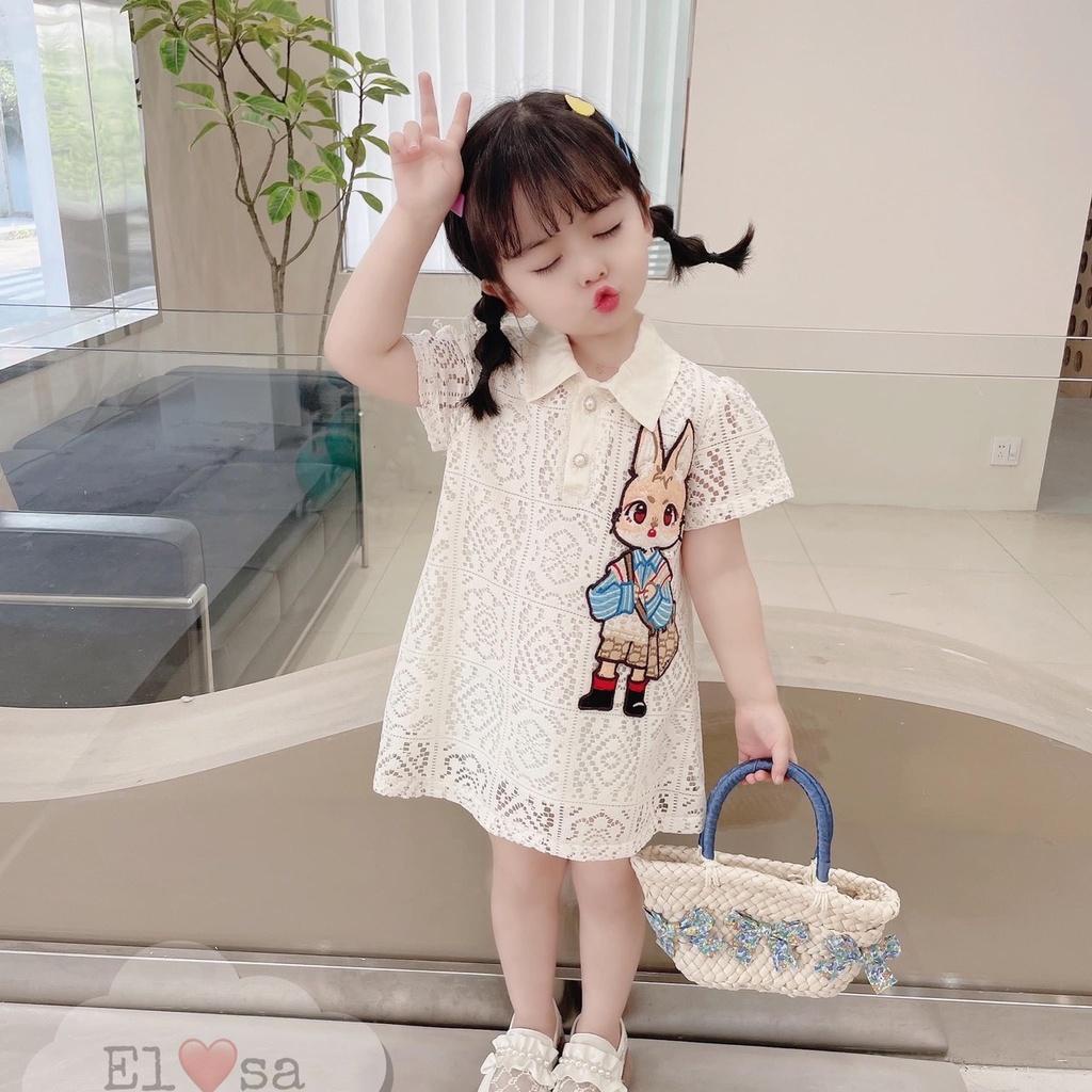 Váy ren màu be bánh bèo siêu xinh cho bé 8-17kg