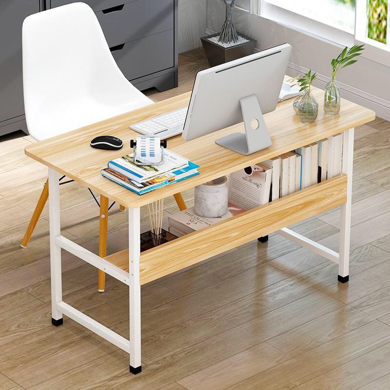 Bàn làm việc học tập KL FUNA mặt bàn bo góc và định vị 4 lỗ bắt ốc dễ dàng chân sắt sơn tĩnh điện.