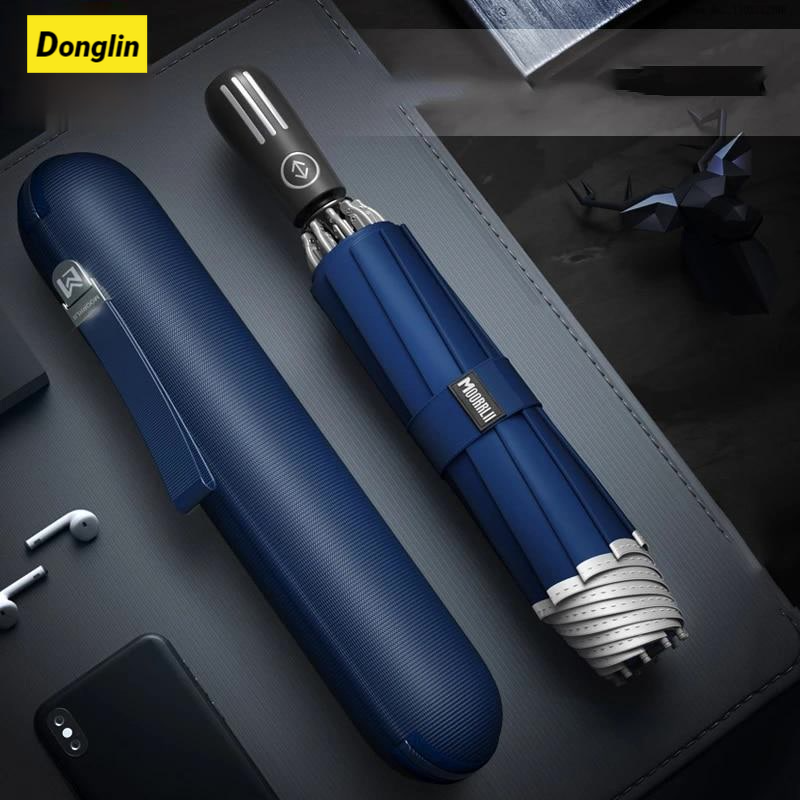  Donglin Ô gấp tự động Xiaomi Ô dù ngược sang trọng được gia cố Dù che nắng nhẹ Thiết bị đi mưa Parapluie 