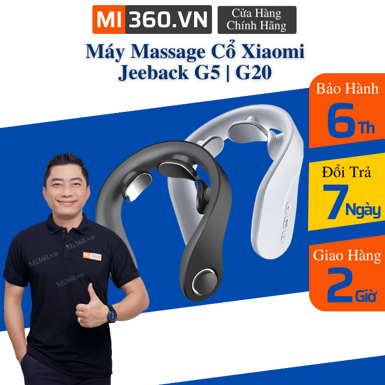 Máy Massage Cổ Xiaomi Jeeback G5 | G20 Chính Hãng - Massage Xung Điện - BH 6 Tháng