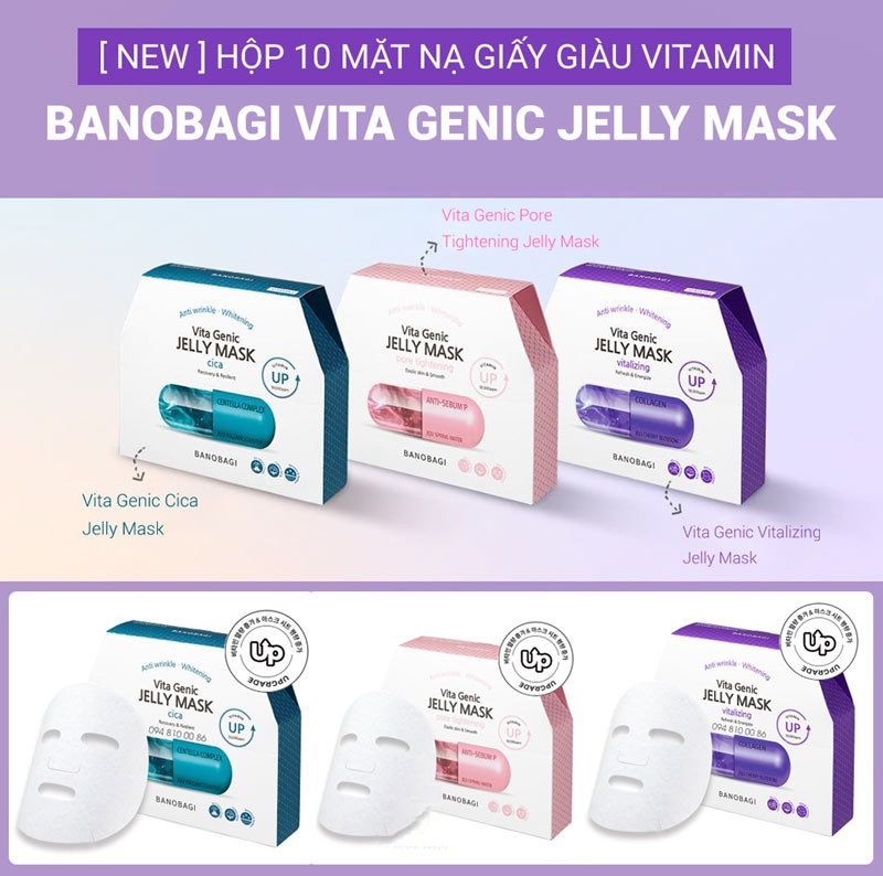 Mặt Nạ Giấy Giàu Vitamin Banobagi Vita Genic Jelly Mask 30ml