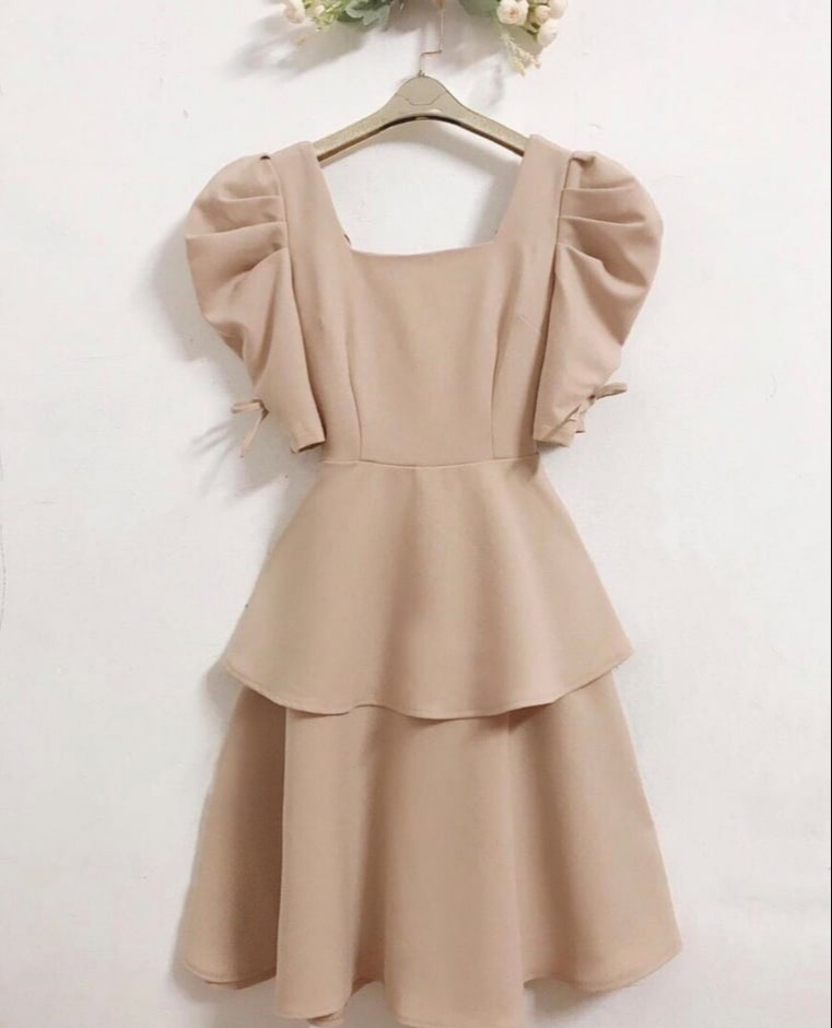 Đầm nữ dạ hội xếp tầng tay rút fashionlyly