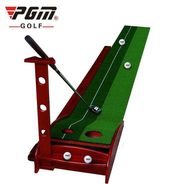 Thảm tập putting golf gỗ - pgm pine wood golf putting trainer