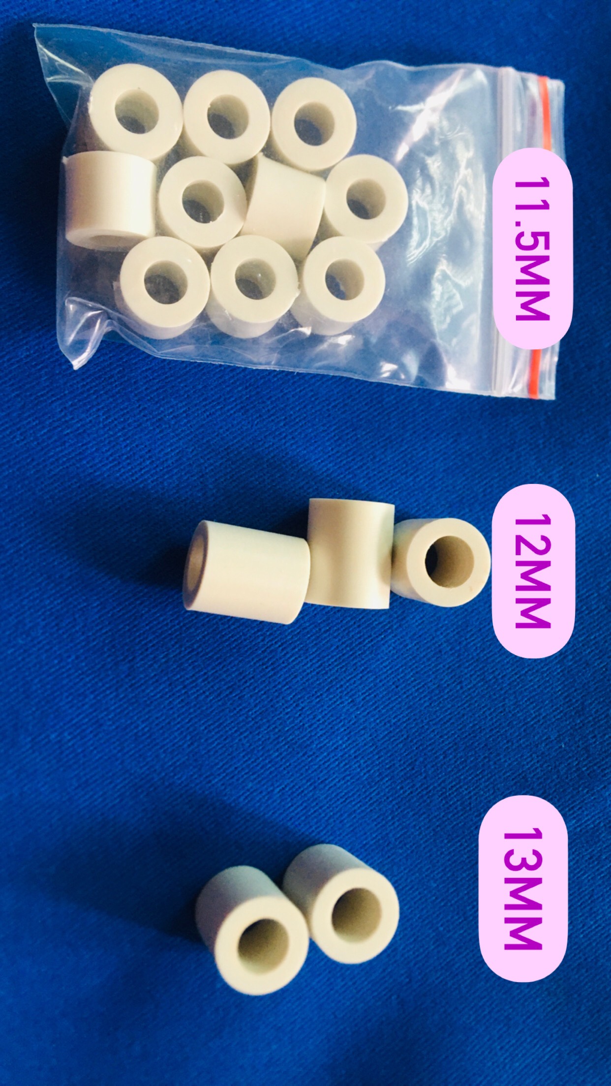 SET 10 phíp bida 11.5mm/12mm/13mm giá hạt dẻ