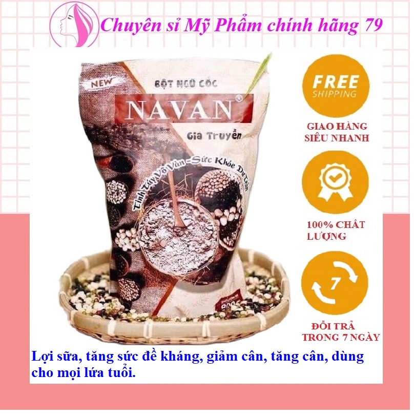 Ngũ cốc lợi sữa, Ngũ cốc NaVan 7 loại đậu tăng cường sức khỏe mẹ khỏe con ngoan 800gram