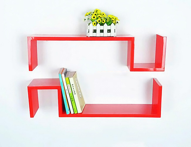 Kệ treo tường bộ 2 thanh chữ S sâu 15cm - Kệ gỗ trang trí nhà đẹp gỗ lõi xanh chống ẩm cao cấp.