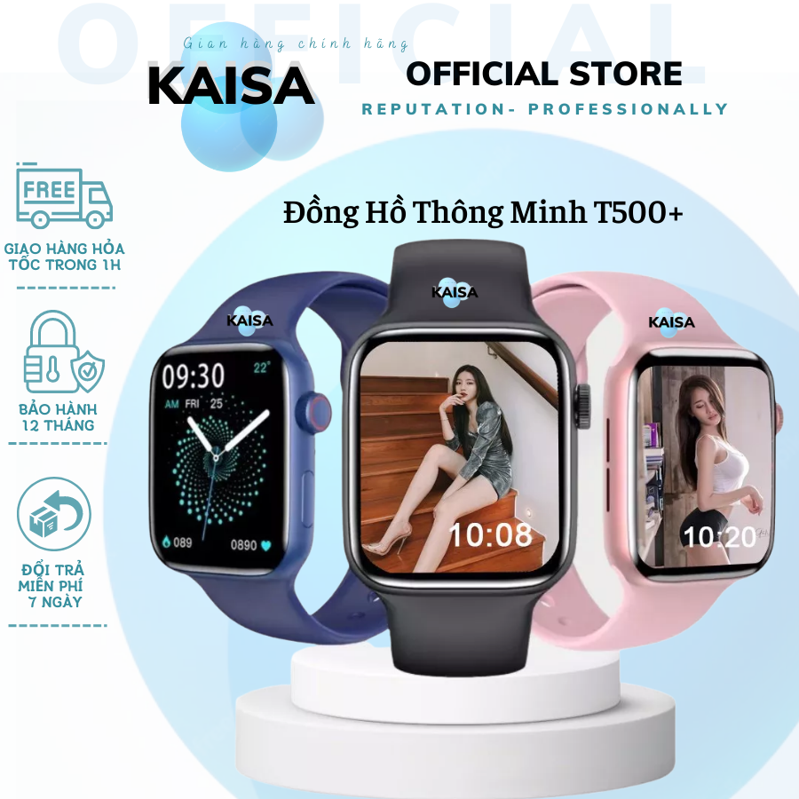 Đồng smart watch male female T500 plus watch Seri 6, wireless charging, waterproof IP68, talk 2 way receive notice, rather be wallpaper, đổi paid warranty