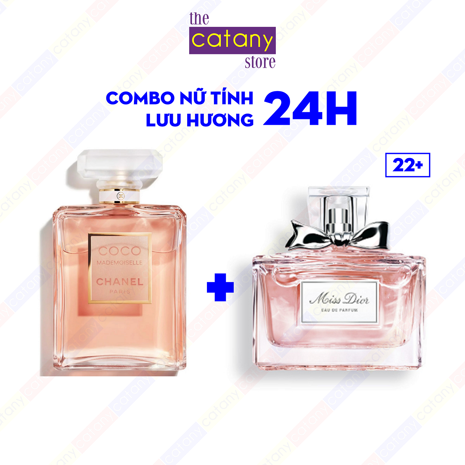 Nước hoa nữ tính chiết tinh dầu nhiều lưu hương 24h combo 2 chai