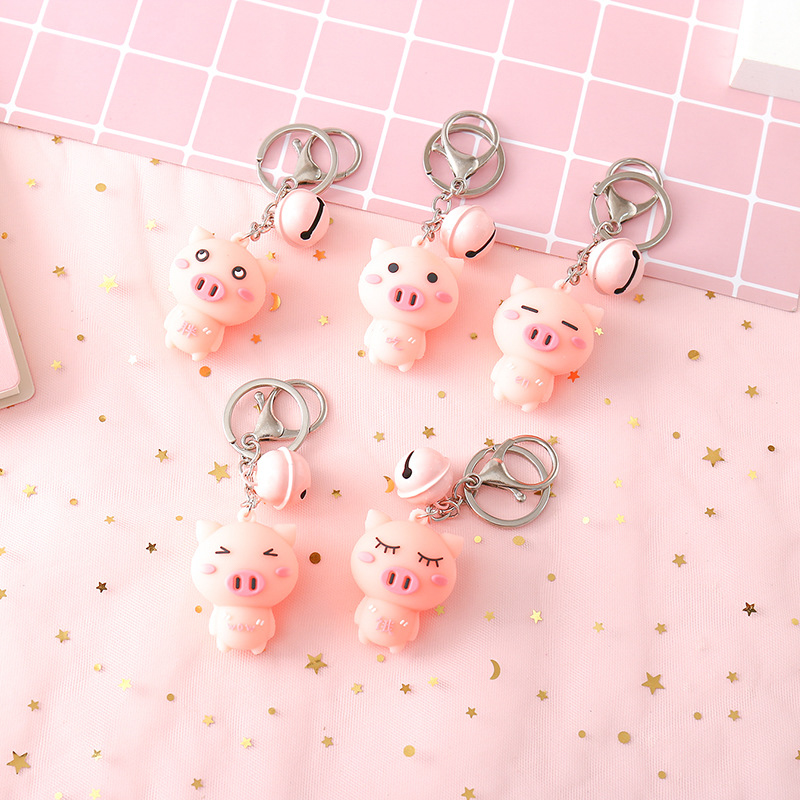 Móc khóa hình heo cute, Móc khóa hình thú dễ thương BeBie Shop - BP023