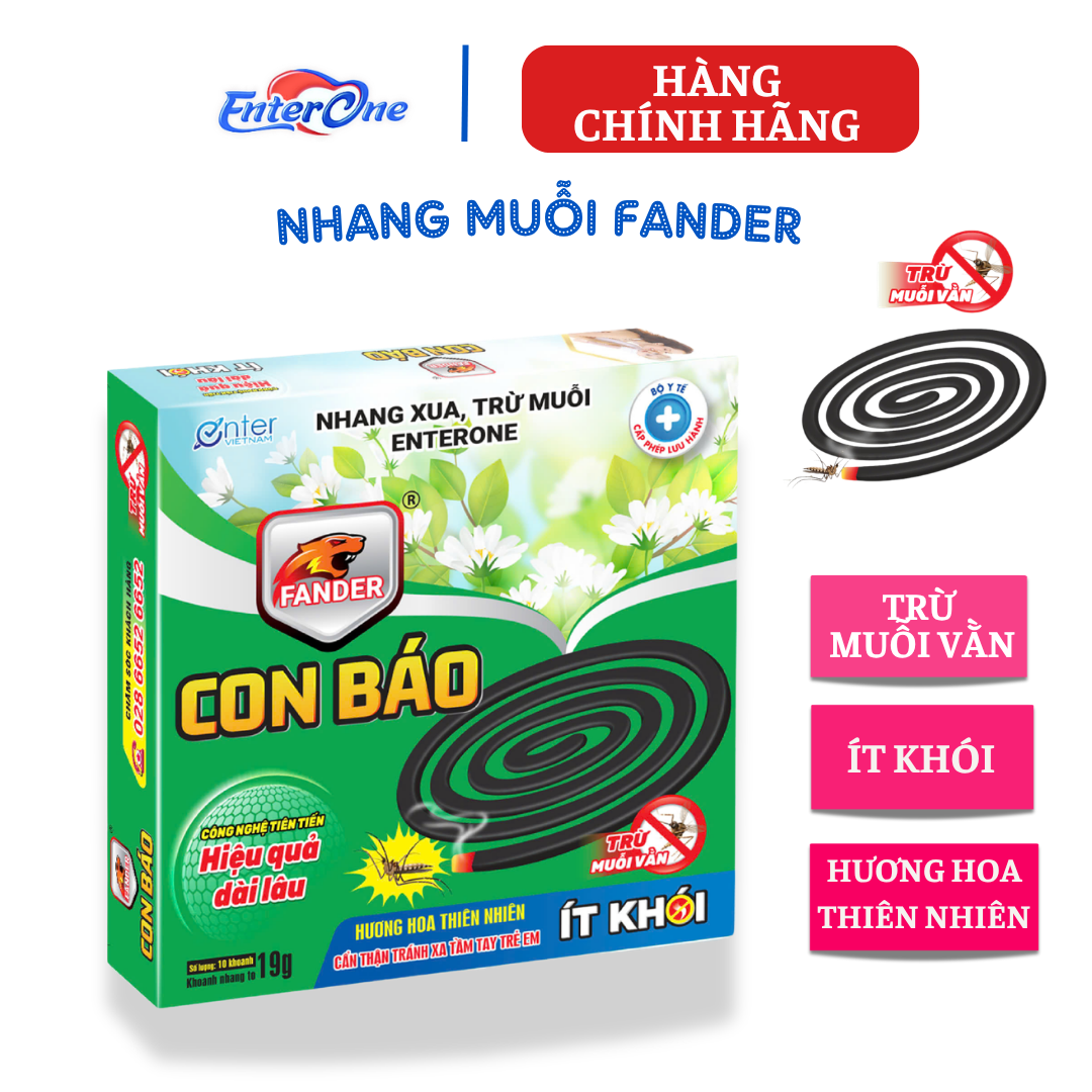 {Hàng chính hãng} Nhang muỗi  Enterone Fander Con Báo 10 khoanh một hộp hương hoa thiên nhiên xua trừ muỗi an toàn hiệu quả