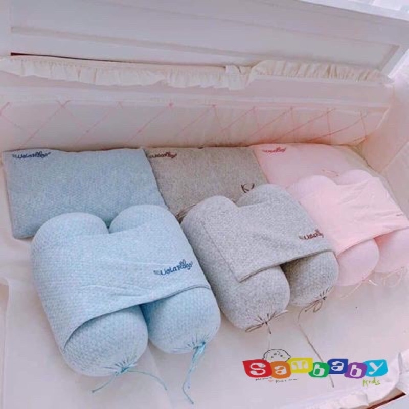 Bộ gối chặn kèm gối bông Uala Rogo siêu mềm đẹp