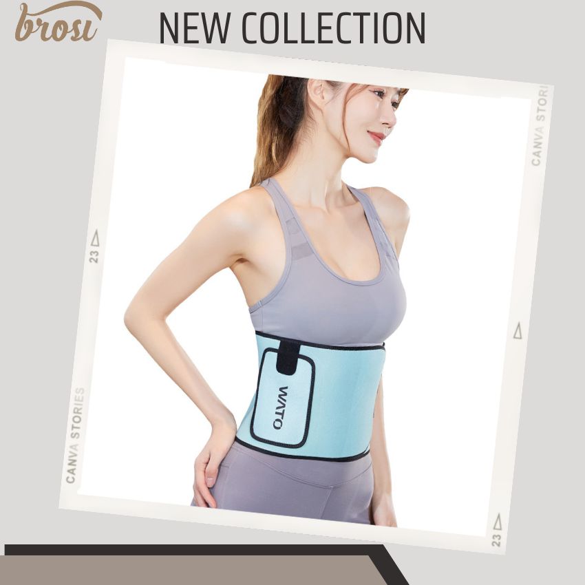 Đai Cuốn Nóng Giảm Mỡ Bụng, Đai Lưng, Đai Nịt Bụng Thể Thao, Tập Gym, Chạy Bộ, Yoga Brosi