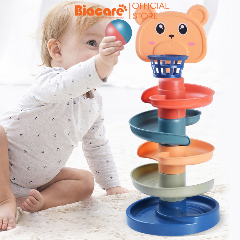 Đồ chơi vòng xoay bóng sắc màu kích thích giác quan cho bé Biacare