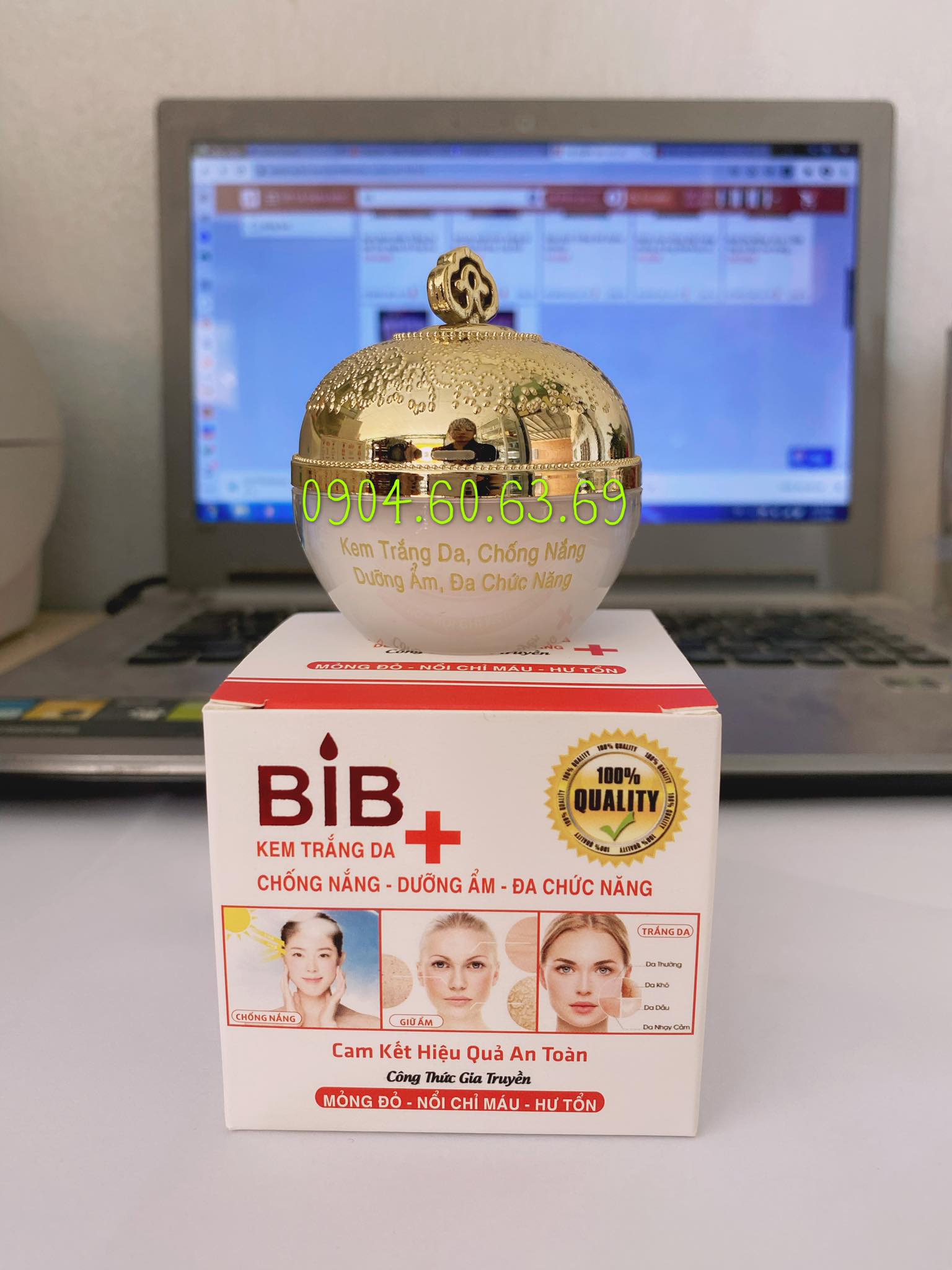 Kem trắng da chống nắng dưỡng ẩm đa chức năng10in1 bib 16g có cào trúng thưởng
