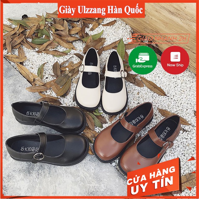 Giày Mary Janes khuy tròn ba màu (form rộng, nên lùi 1 size) rẻ