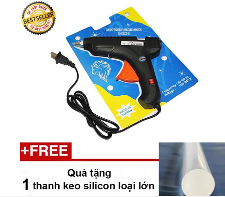 Súng bắn keo silicon TH11 lớn 60W màu đen loại tốt + Tặng kèm 1 thanh keo loại lớn