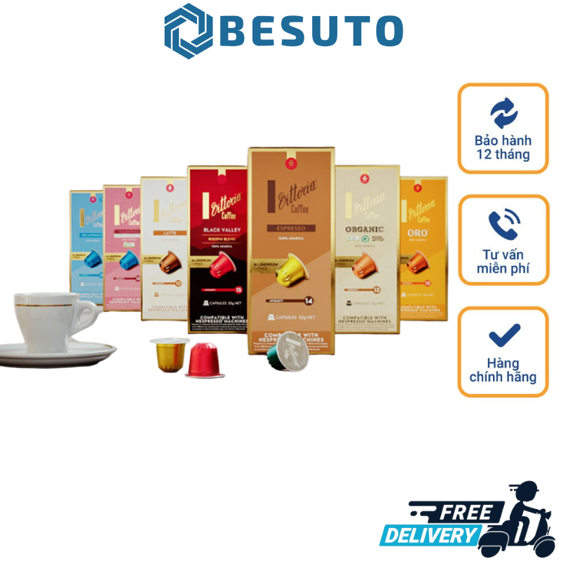 Viên nén cà phê nespresso victoria capsules, 100% arabica hộp 10 viên 52gr, nhập úc, hàng chính hãng