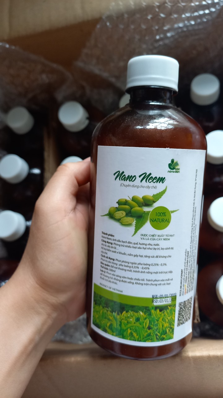 Nano Neem - tinh dầu hạt neem dạng nano , hương nhu, quế, bạch đàn trừ sâu thảo mộc