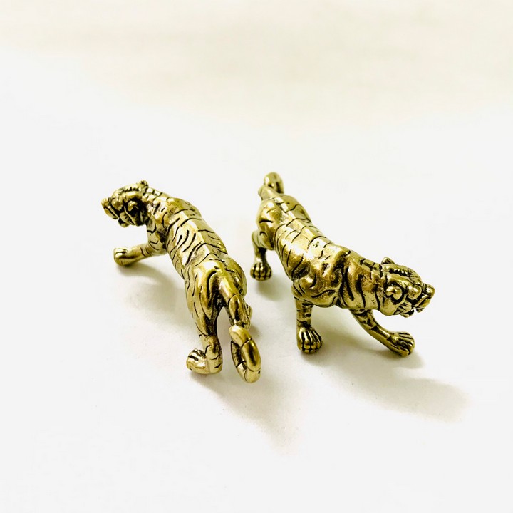 [HCM]Móc Khóa Tượng Đồng Con Cọp màu đồng sáng bóng tượng cao 1.8cm - SP005216