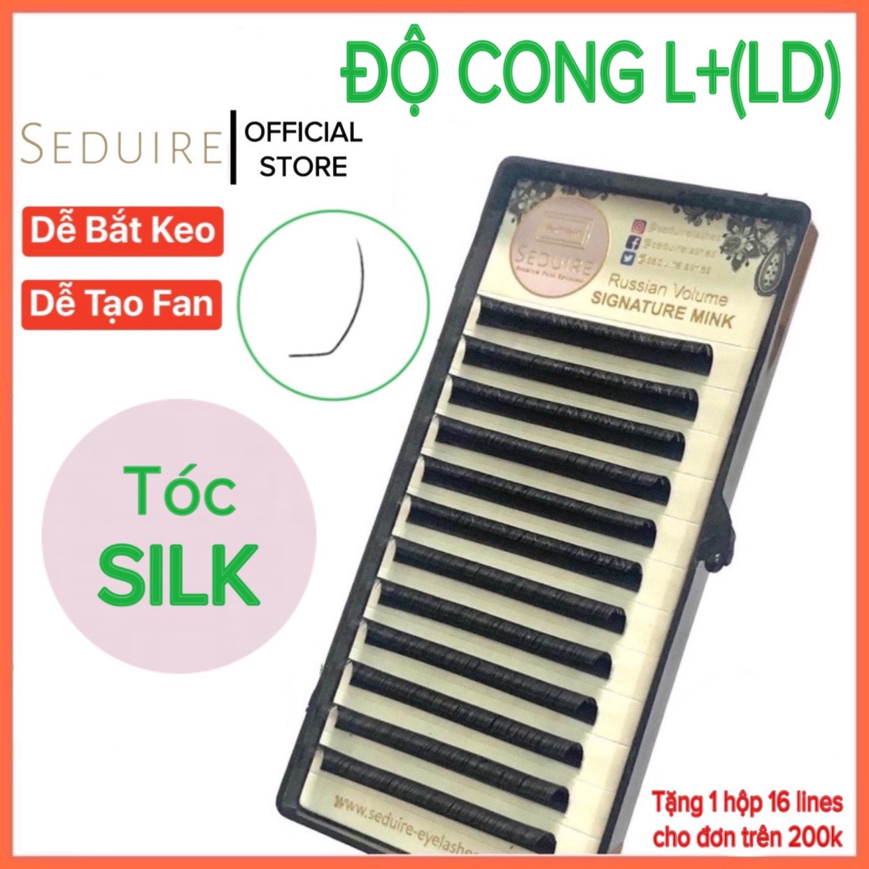 Mi khay seduire độ cong l+ , tóc silk