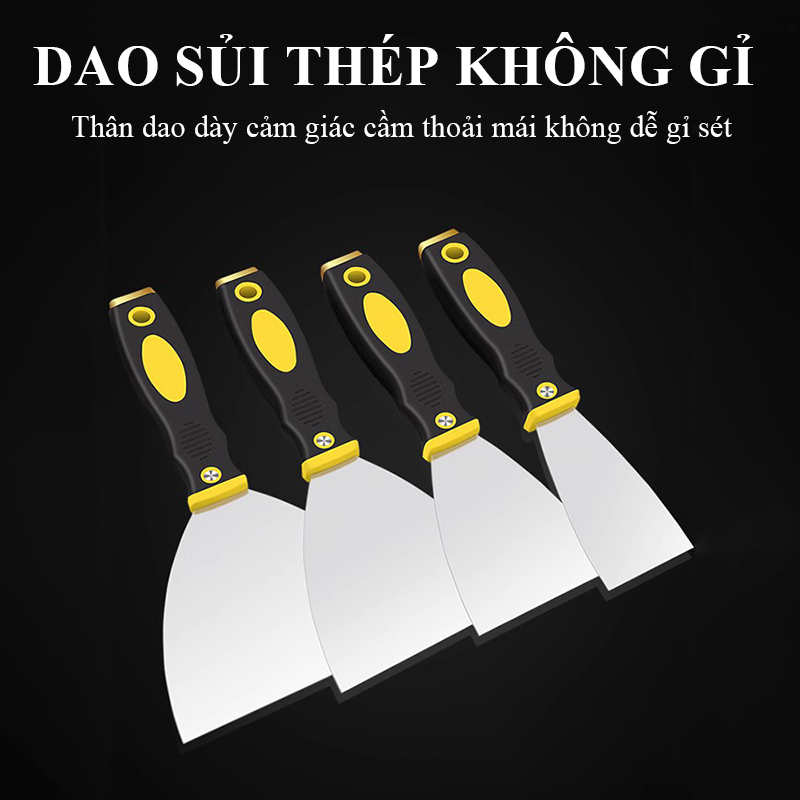 Cây sủi thép không gỉ DELIXI cạo sơn sàn vệ sinh nhà keo trên kính sủi tróc sơn cũ các vết bám bẩn trên tường