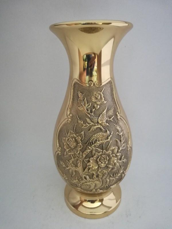 Bình bông lọ hoa Cúc Lớn bằng đồng 30cm