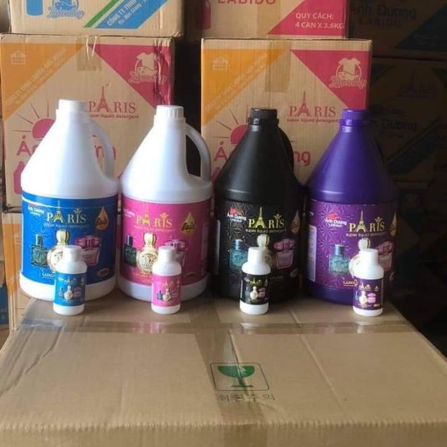 [HCM]1 can nước giặt paris 3600ml màu tím