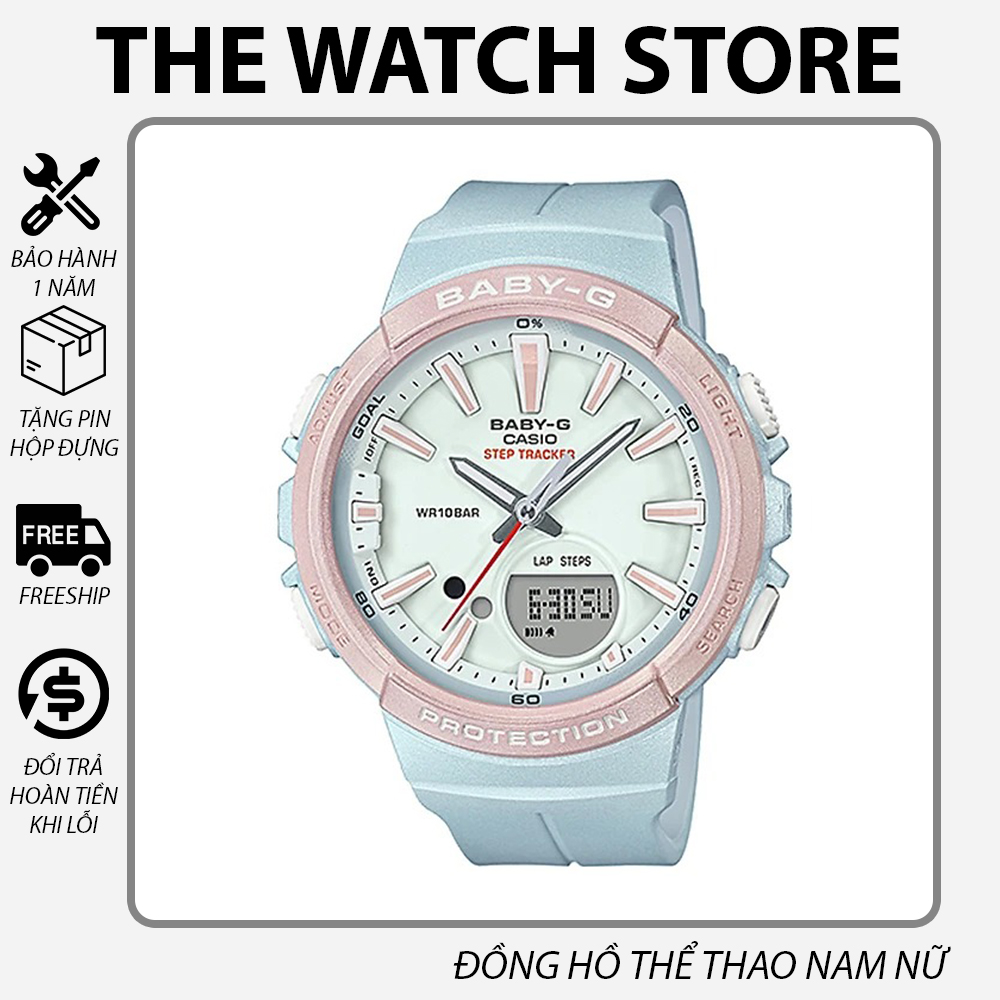 Đồng hồ nữ dây nhựa Casio Baby-G chính hãng BGS-100SC-2ADR - Bảo Hành 12 tháng