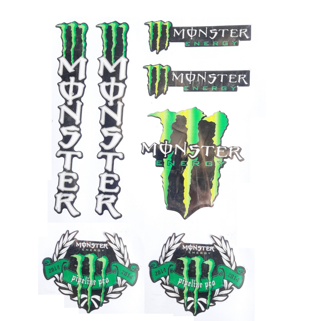 Bộ tem nổi Monster - Logo Monster dấu cào trang trí