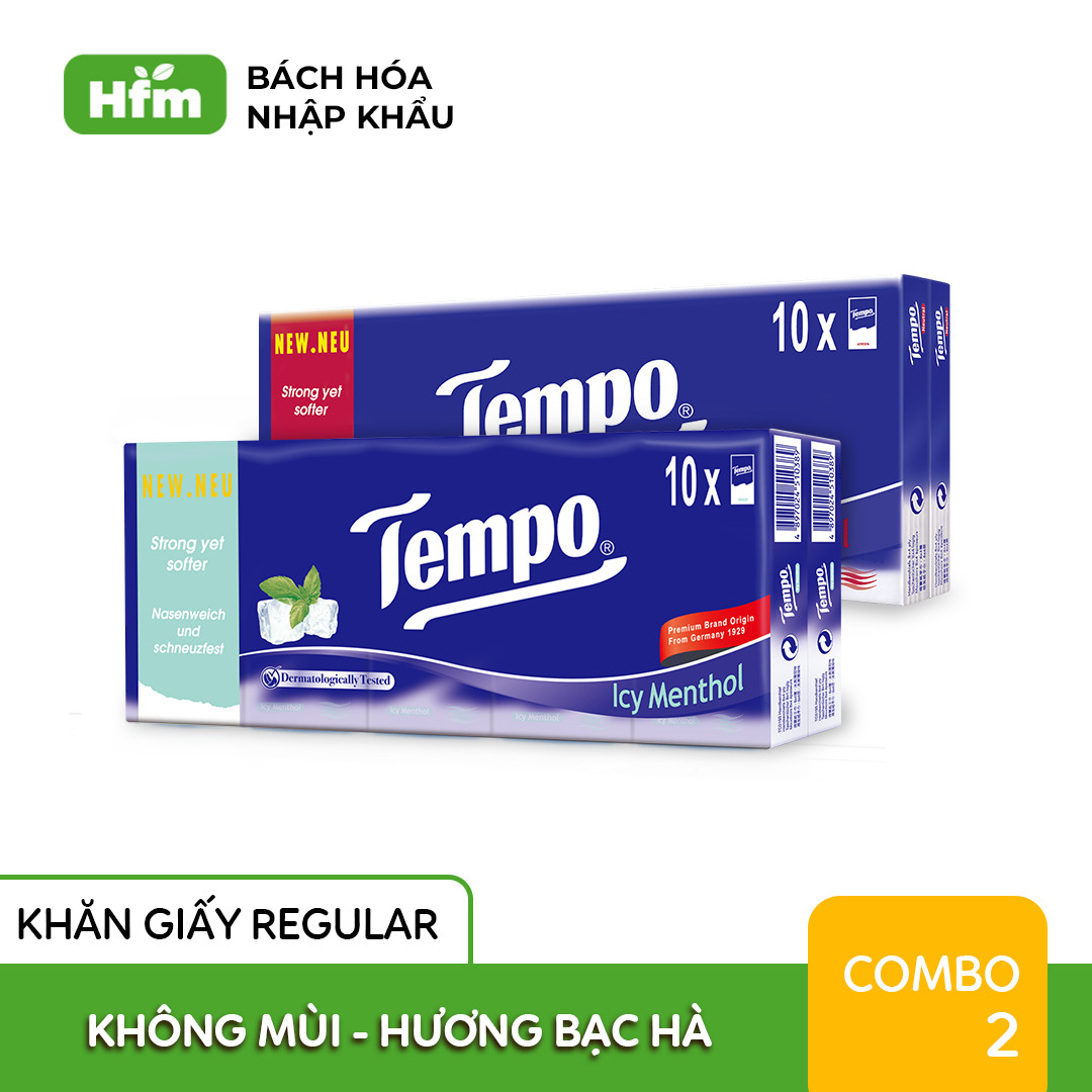 Khăn Giấy Tempo Regular Icy Menthol - Thương Hiệu Đức
