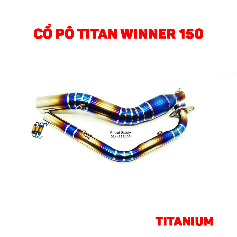 Cổ pô titan Winner 150 , winner X 150 Titanium màng lọc tổ ong cao cấp