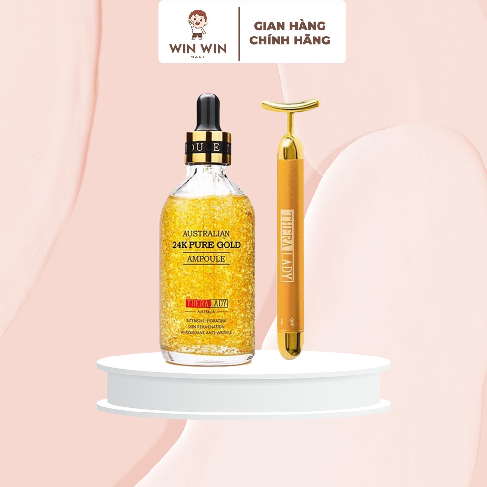 Serum tinh chất vàng 24k pure gold ampoule của úc - 100ml có kem thanh lăn