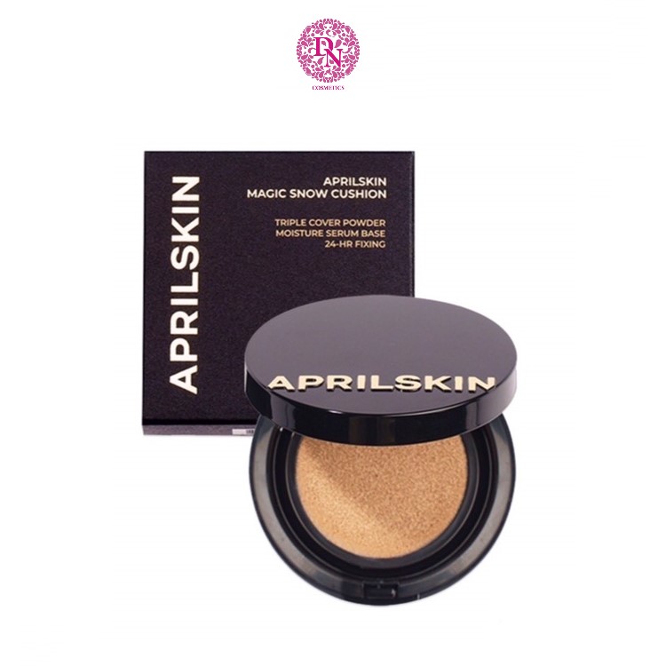 Phấn nước trang điểm April Skin Black Magic Snow Hàn Quốc 15g