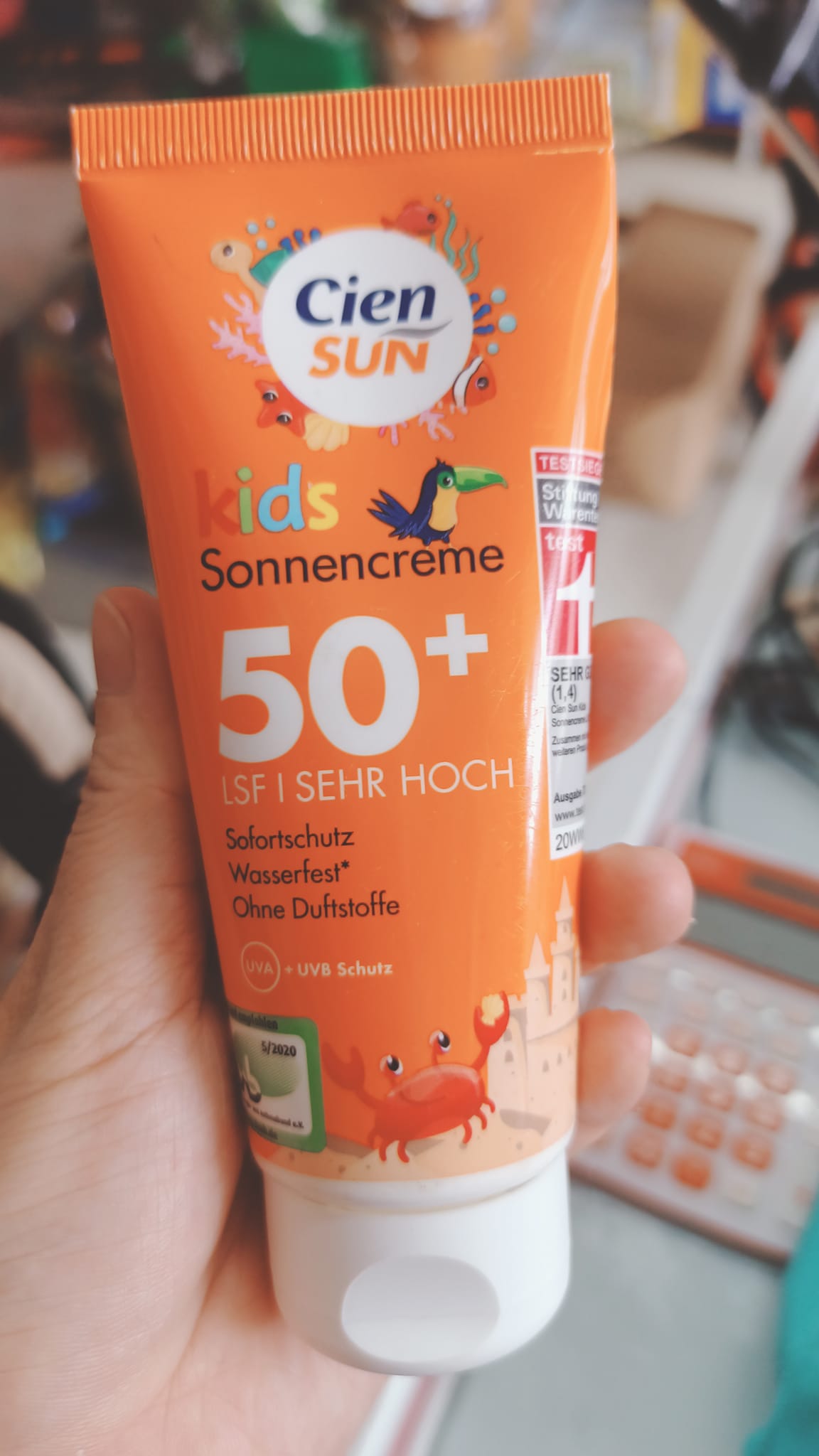 TH Kem chống nắng Cien Sun cho bé từ 1 tuổi MMS7959 SPF50+ an toàn cuả Đức