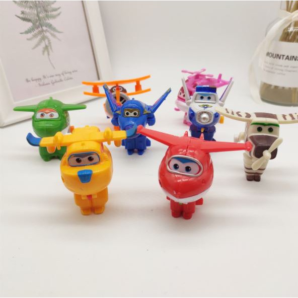 Phụ kiện trang trí bánh sinh nhật bánh kem - topper cake set 8 máy bay siêu đẳng