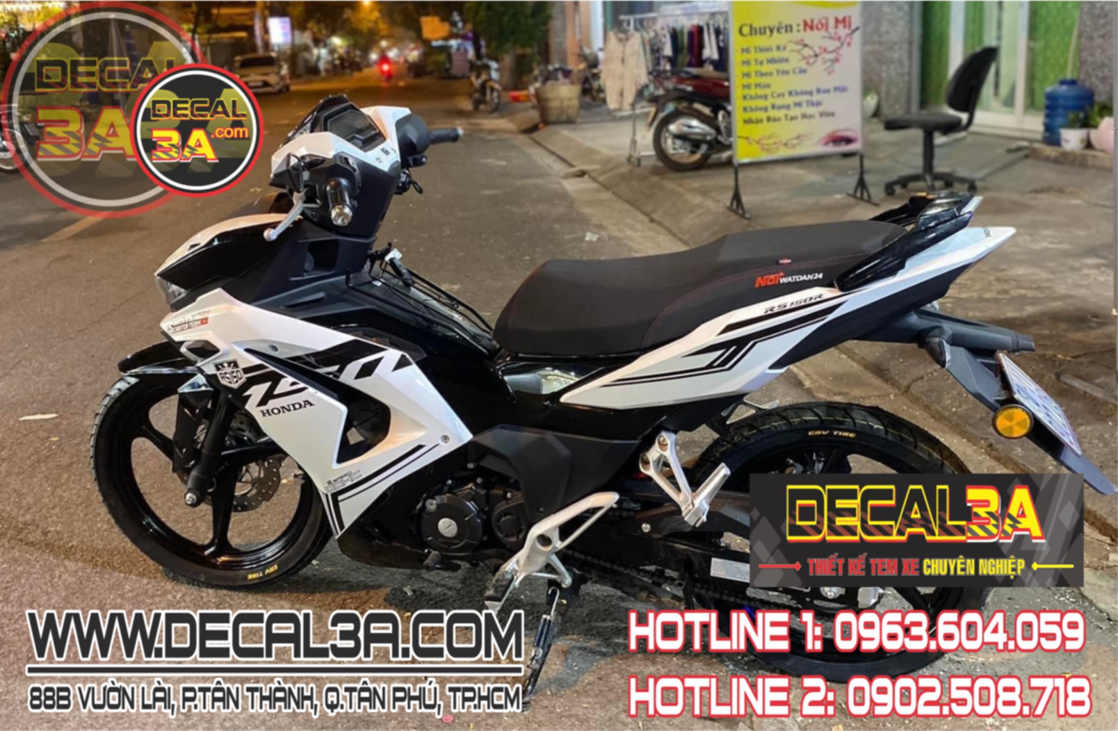 Tem rời winner v3 rs 150 trắng đen