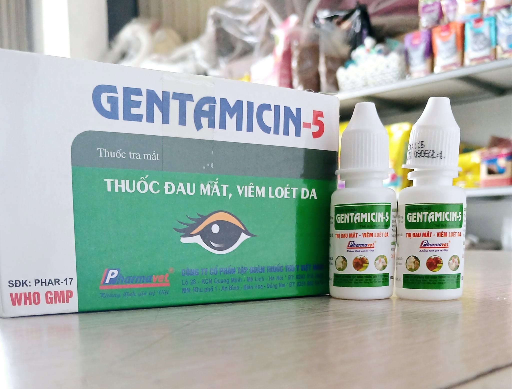 COMBO 5 LỌ GENTAMICIN-5 NHỎ ĐAU MẮT, VIÊM LOÉT DA