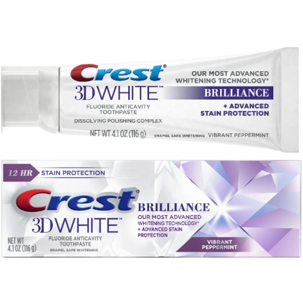 Kem đánh răng Crest 3D White Brilliance 116g New